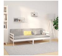 Daybed Solid Pine Wood White 80x200cm Single Sofa Bed Frame Modern Minimal Style