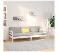 Daybed Solid Pine Wood White 90x190cm Mattress Frame Modern Compact Guest Single