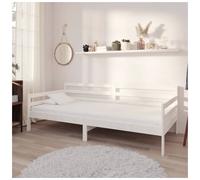 Daybed Solid Pine Wood White 90x200cm Multifunctional Modern Guest Sofa Bed Eco