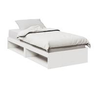 Daybed White Solid Pine 100x200 cm Slatted Storage Sofa Bed Rustic With Drawers