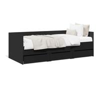 Daybed with 3 Storage Drawers 2 in 1 Sofa Bed Frame Engineered Wood Daybed Frame No Mattress Space Saving Guest Bed for Living Room Bedroom