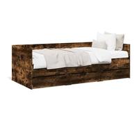 Daybed with 3 Storage Drawers 2 in 1 Sofa Bed Frame Engineered Wood Daybed Frame No Mattress Space Saving Guest Bed for Living Room Bedroom