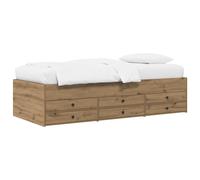 Daybed with Drawers Sofa Bed Daybed Couch Guest Bed Engineered Wood vidaXL