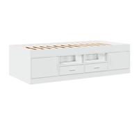 (white, 100 x 200 cm) vidaXL Daybed with Drawers Sofa Bed Daybed Couch Guest Bed Engineered Wood