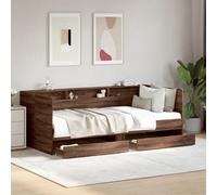 Daybed with Drawers Sofa Bed Daybed Couch Guest Bed Engineered Wood vidaXL
