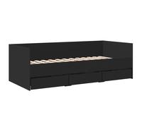 Daybed with Drawers Sofa Bed Daybed Couch Guest Bed Engineered Wood vidaXL