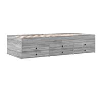 Daybed Sonoma Oak 75x190 cm Engineered Wood with 6 Drawers Trundle Sofa Bed