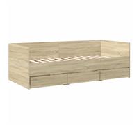 Daybed with Drawers Sofa Bed Daybed Couch Guest Bed Engineered Wood vidaXL