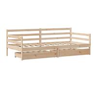 Daybed with Drawers Sofa Bed Guest Couch 90x200 cm Solid Wood Pine vidaXL