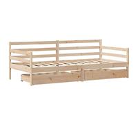 Daybed with Drawers Sofa Bed Guest White 80x200 cm Solid Wood Pine vidaXL