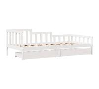 Daybed with Drawers Sofa Bed Guest White 90x200 cm Solid Wood Pine vidaXL