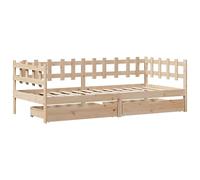 Daybed with Drawers Sofa Bed Sleeper 80x200 cm Solid Wood Pine vidaXL