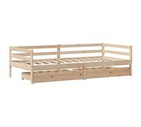 Daybed with Drawers Sofa Bed Sleeper 80x200 cm Solid Wood Pine vidaXL