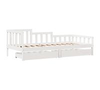 Daybed with Drawers Sofa Bed Sleeper 90x190 cm Solid Wood Pine vidaXL