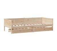 Daybed with Drawers Sofa Bed Sleeper Bed Guest Bed Solid Wood Pine vidaXL