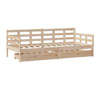 Daybed with Drawers Sofa Bed Sleeper Bed Guest Bed Solid Wood Pine vidaXL