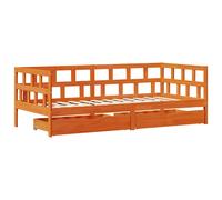 Daybed with Drawers Sofa Bed Sleeper Bed Guest Bed Solid Wood Pine vidaXL