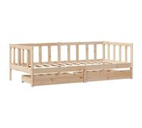 Daybed with Drawers Sofa Bed Sleeper Bed Guest Bed Solid Wood Pine vidaXL