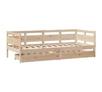 Daybed with Drawers Sofa Bed Sleeper Bed Guest Bed Solid Wood Pine vidaXL