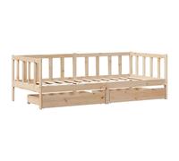 Daybed with Drawers Sofa Bed Sleeper Bed Guest Bed Solid Wood Pine vidaXL