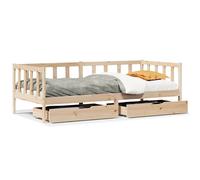 Daybed with Drawers Sofa Bed Sleeper Bed Guest Bed Solid Wood Pine vidaXL