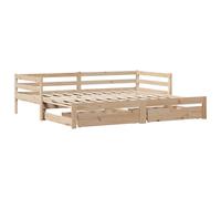 Daybed with Trundle and Drawers Sofa Bed 80x200 cm Solid Wood Pine vidaXL