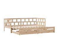 Daybed with Trundle and Drawers Sofa Bed 90x200 cm Solid Wood Pine vidaXL