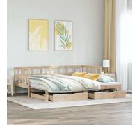 Daybed with Trundle and Drawers Sofa Bed 80x200 cm Solid Wood Pine vidaXL
