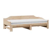 Daybed with Trundle Sofa Bed Couch Guest Bed Sofa Wax Solid Wood Pine vidaXL