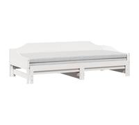 Daybed with Trundle Sofa Bed Couch Guest Bed Sofa Wax Solid Wood Pine vidaXL
