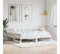 vidaXL Day Bed with Trundle White 90x190 cm Solid Wood Pine