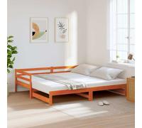 Daybed with Trundle without Mattress Wax Brown 80x200 cm Solid Wood