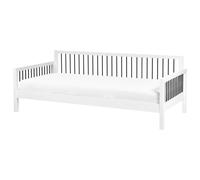 Beliani Daybed Wood Tricot 90 X 200 Cm Eu Single White, White