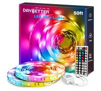 DAYBETTER Led Strip Lights, 15m RGB Led Light Strips Kits with Remote, Indoor Color Changing Led Lights for Bedroom Room Tv Kitchen Desk Party