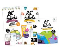 Daycare MEGA Pack - Write On Kids Name Labels, Waterproof (Animal Baby Bottle Labels/Plain Clothing Labels/Date Labels)