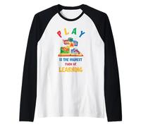 Daycare Provider Play ABC Childcare Teacher Appreciation Raglan Baseball Tee