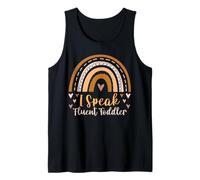 Daycare Provider Teacher Rainbow | I Speak Fluent Toddler Tank Top