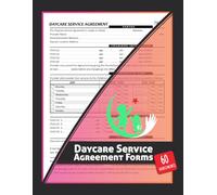 Daycare Service Agreement Forms: Childcare Contract Logbook Between Provider & Parent/Guardian | for Tuition, Policies, Payment & Enrollment Terms | 60 Contracts