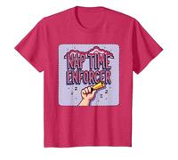 Daycare Teachers Nap Time Enforcer Funny Gift T-Shirt, Kids, Red Heather, 2 Years