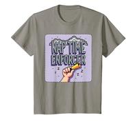 Daycare Teachers Nap Time Enforcer Funny Gift T-Shirt, Kids, Slate, 2 Years