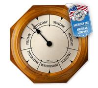 DayClocks Wall Clock, Wood, Oak, 10"
