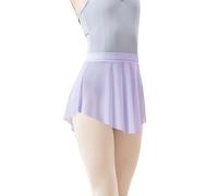 Daydance Mesh Pull On Ballet Skirt Elastic Point Dance Skirt for Teen Girls 12-14 Years, Women, Lilac-mesh, L