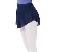 Daydance Mesh Pull On Ballet Skirt Elastic Point Dance Skirt for Teen Girls 12-14 Years, Women, Navy Blue-mesh, L
