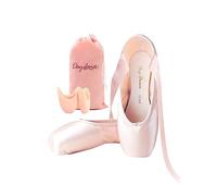Daydance Ribbon Ballet Flats with Toe Pads for Girls and Women
