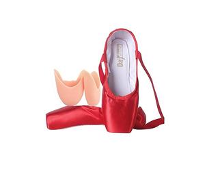Daydance Ribbon Ballet Flats with Toe Pads for Girls and Women
