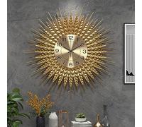 DAYDAYART 28 Inch Gold Large Wall Clock Decorative Metal Mid Century Wall Clocks, Modern Big Silent Non-Ticking Clock, Modern Handmade Home Art Decor for Living Room,Bedroom,Dining Room