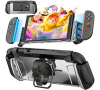 daydayup Carrying Protective Case Compatible with Nintendo Switch 2, Dockable Switch 2 Cover with Detachable Metal Bracket and Strap for Power Bank, Comprehensive Protection