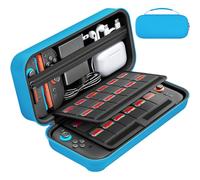 daydayup Switch 2 Carry Case Compatible with Nintendo Switch 2, with 24 Games Cartridges Protective Hard Shell Travel Carrying Case Pouch for Switch 2 Console & Accessories (Blue, Nintendo Switch 2)