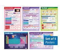 Daydream Education Atomic Structure & The Periodic Table Posters - Set of 5 | Science Posters | Gloss Paper measuring 850mm x 594mm (A1) | Science Charts for the Classroom | Education Charts