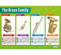 Daydream Education Brass Instruments | Music Posters | Gloss Paper measuring 850mm x 594mm (A1) | Music Charts for the Classroom | Education Charts